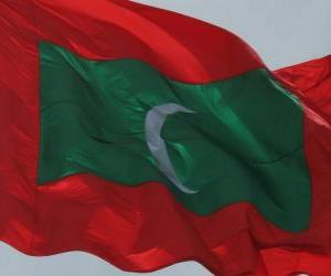 yapboz Maldivler bayrağı